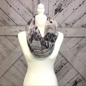 Black and Gray Infinity Scarf